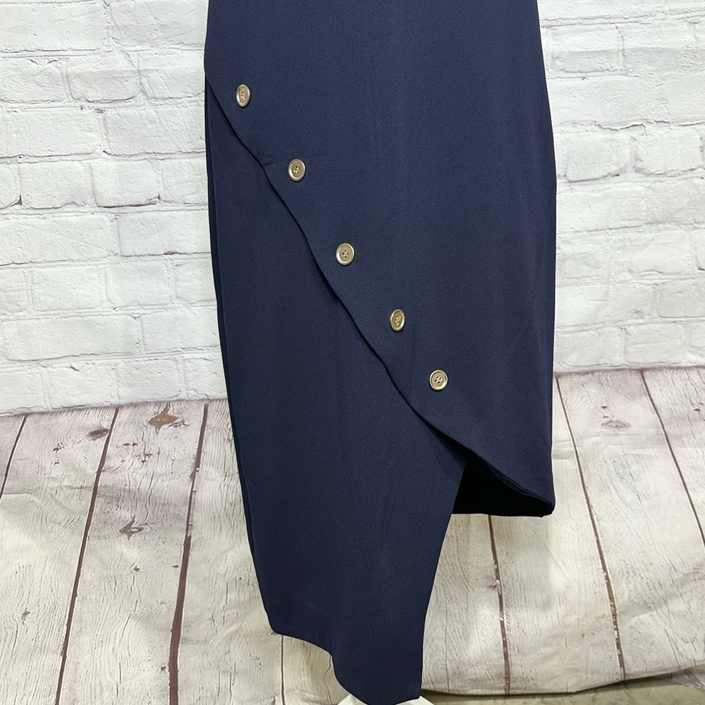 Nanette Lepore Navy Button-Detail Dress - Picture 4 of 15